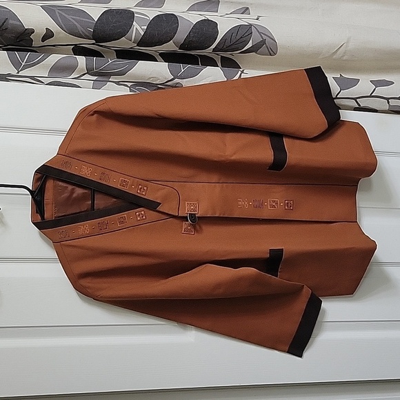 Vintage Other - VINTAGE Orange-Brown Korean Hanbok With Black Accents